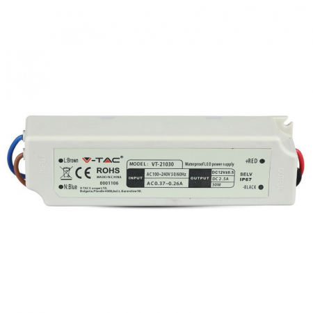 Sursa alimentare slim 12V 30W 2.5A IP67 V-Tac [2]
