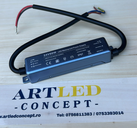 Sursa de alimentare IP67, 60W, 24V, 2.5A, 5 Ani Garantie [1]