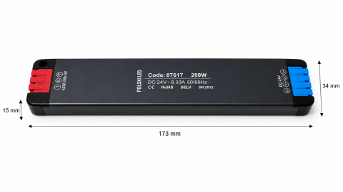 Sursa/driver alimentare 200W 24V 8.33A IP20 [1]