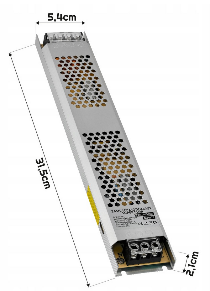 Sursa/transformator banda led 24v 300w IP20 12.5A super slim [1]