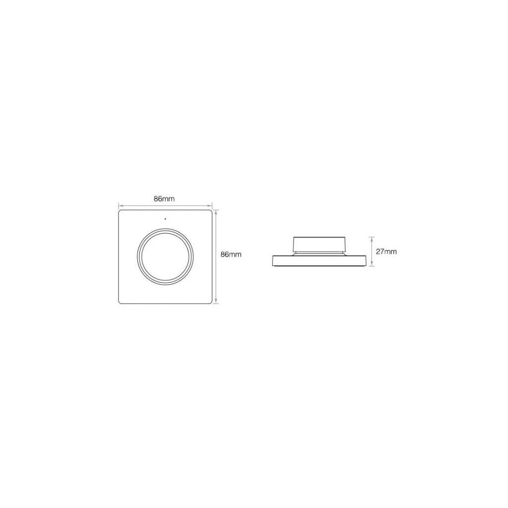 Telecomanda de perete 2.4Ghz Cu Switch Rotativ MONO/CCT, K1 Miboxer [2]