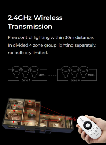 Telecomanda iluminat LED FUT007 2.4 GHz, mono, CCT MiBOXER / Mi-Light [2]