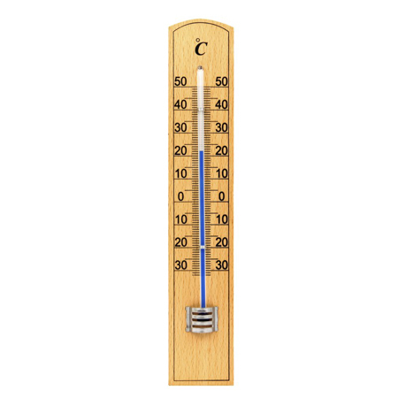 Statii meteo / Termometre - TERMOMETRU DE INTERIOR / EXTERIOR LEMN 20CM