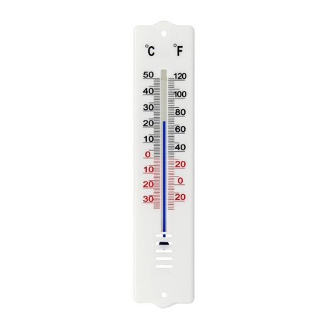 Statii meteo / Termometre - TERMOMETRU DE INTERIOR / EXTERIOR PLASTIC 20CM - ALB