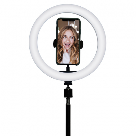 TREPIED SELFIE CU LAMPA CIRCULARA LED 5W 10''/25CM [4]