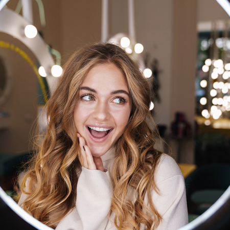 TREPIED SELFIE CU LAMPA CIRCULARA LED 5W 10''/25CM [9]