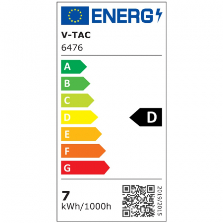 Tub led t8 7w 60cm 6400k alb rece - 160lm/watt V-tac [4]