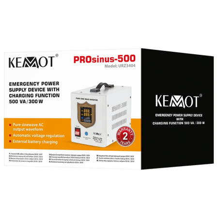 (URZ3404) UPS CENTRALE TERMICE SINUS PUR 500VA/300W 12V KEMOT [3]