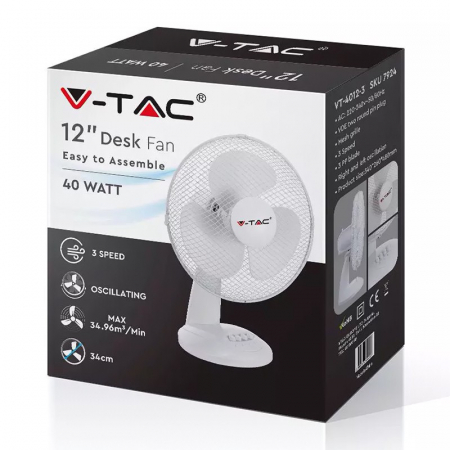 VENTILATOR BIROU PALETE 12" 40W [6]