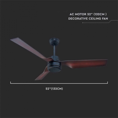 VENTILATOR MONTAJ TAVAN 65W CU TELECOMANDA - MARO/NEGRU [3]