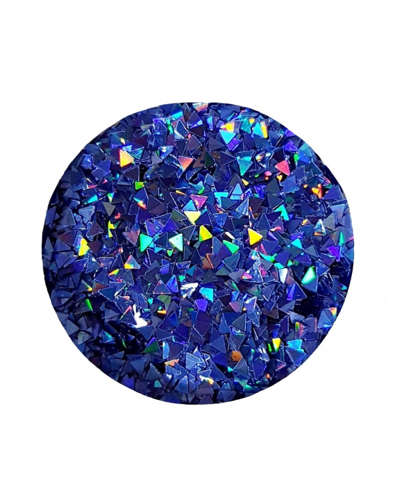 GLITTER HOLOGRAPHIC TRIUNGHI - ALBASTRU 10 GR [2]