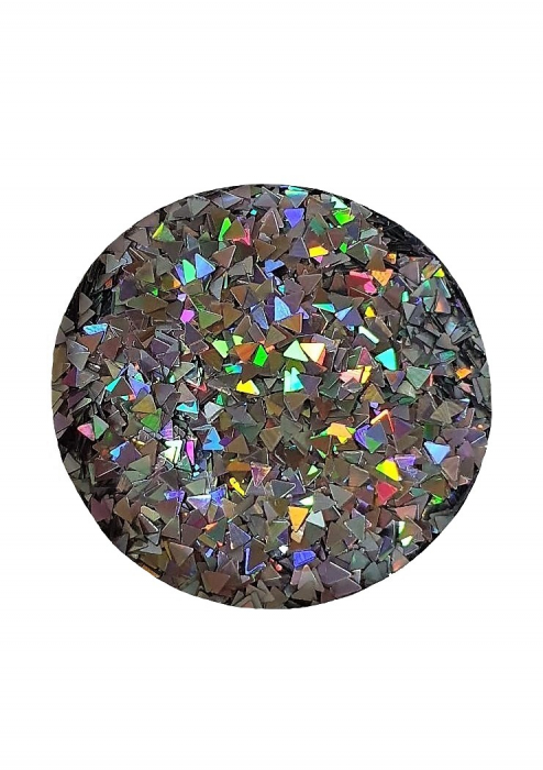 GLITTER HOLOGRAPHIC TRIUNGHI - ARGINTIU 10 GR [2]
