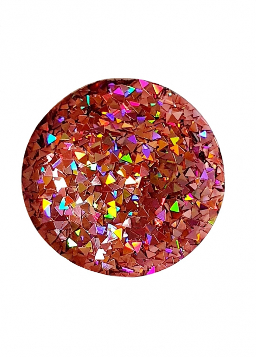 GLITTER HOLOGRAPHIC TRIUNGHI - ROZ 10 GR [2]
