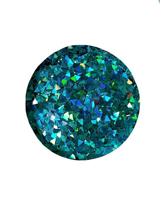 GLITTER HOLOGRAPHIC TRIUNGHI - VERDE 10 GR [2]