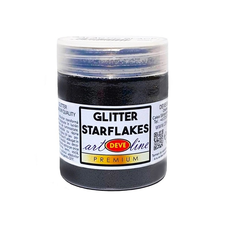 GLITTER STARFLAKES - GALACTIC BLACK 50 GR [2]