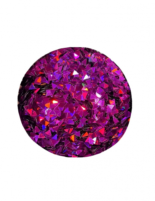 GLITTER HOLOGRAPHFIC TRIUNGHI - MAGENTA 10 GR [2]