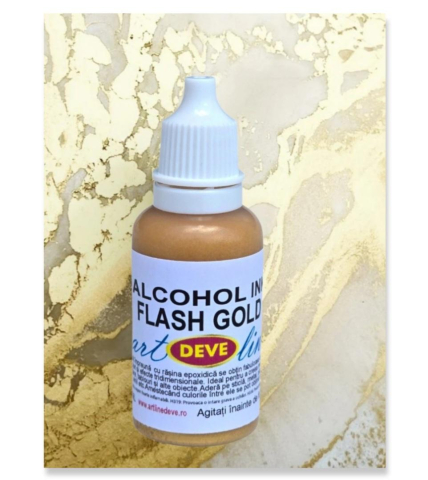 COLORANTI PIGMENTI - ALCOHOL INK - FLASH GOLD AURIU METALIZAT - 20 ML