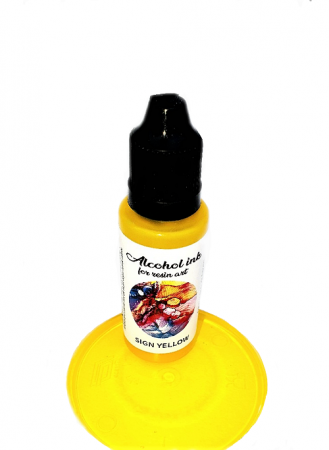ALCOHOL INK - ALCOHOL INK - SIGN YELLOW