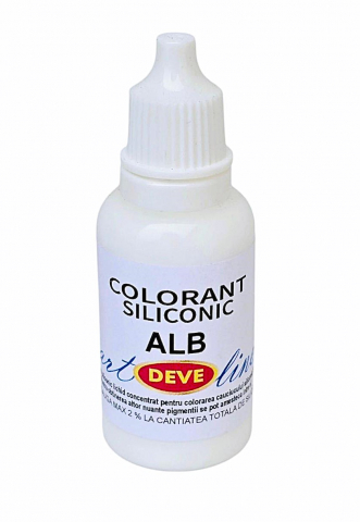 SILICON PENTRU MATRITE - COLORANT PENTRU SILICON -  ALB - 20 ML