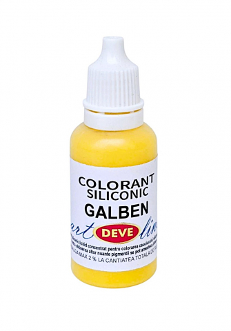 SILICON PENTRU MATRITE - COLORANT PENTRU SILICON GALBEN - 20 ML