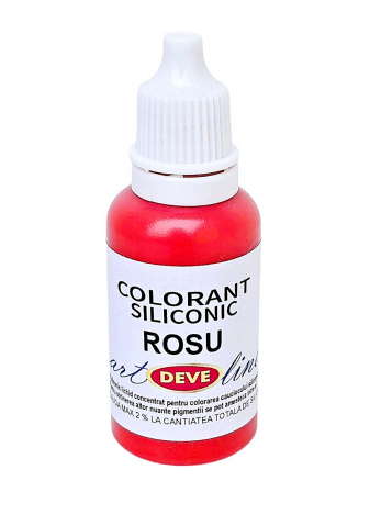 SILICON PENTRU MATRITE - COLORANT PENTRU SILICON ROSU - 20 ML