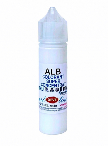COLORANT PENTRU RASINA EPOXIDICA - COLORANT SUPERCONCENTRAT PENTRU RASINA EPOXIDICA - ALB 60ML CU PICURATOR