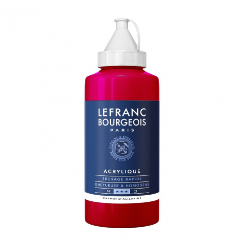 PICTURA - CULORI ACRILICE FINE LEFRANC BOURGEOIS ALIZARINE CARMINE 328 - 750 ML