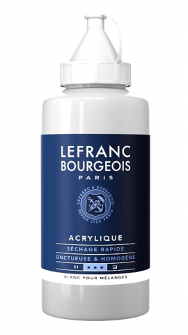 CULORI ACRILICE FINE LEFRANC BOURGEOIS 750 ML - CULORI ACRILICE FINE LEFRANC BOURGEOIS BOTLE MIXING WHITE -  750 ML