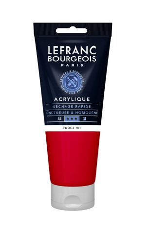 CULORI ACRILICE FINE LEFRANC BOURGEOIS 80 ML - CULORI ACRILICE FINE LEFRANC BOURGEOIS BRIGHT RED -  80 ML