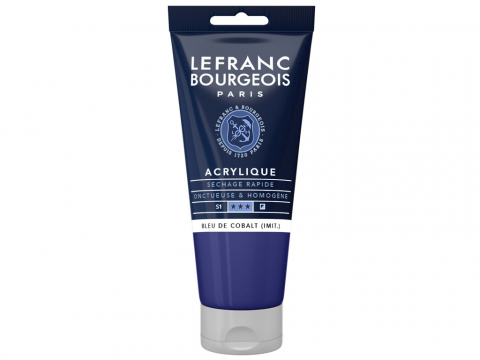 CULORI ACRILICE FINE LEFRANC BOURGEOIS 80 ML - CULORI ACRILICE FINE LEFRANC BOURGEOIS COBALT BLUE - 80 ML