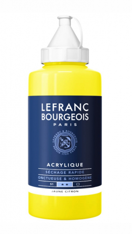 CULORI ACRILICE FINE LEFRANC BOURGEOIS 750 ML - CULORI ACRILICE FINE LEFRANC BOURGEOIS LEMON YELLOW - 750 ML