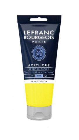 CULORI ACRILICE FINE LEFRANC BOURGEOIS 80 ML - CULORI ACRILICE FINE LEFRANC BOURGEOIS  LEMON YELLOW - 80 ML