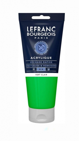 CULORI ACRILICE FINE LEFRANC BOURGEOIS 80 ML - CULORI ACRILICE FINE LEFRANC BOURGEOIS  LIGHT GREEN - 80 ML