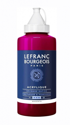 CULORI ACRILICE FINE LEFRANC BOURGEOIS 750 ML - CULORI ACRILICE FINE LEFRANC BOURGEOIS MAGENTA -  750 ML