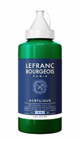 CULORI ACRILICE FINE LEFRANC BOURGEOIS 750 ML - CULORI ACRILICE FINE LEFRANC BOURGEOIS MEDIUM GREEN -  750 ML