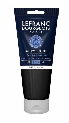 CULORI ACRILICE FINE LEFRANC BOURGEOIS 80 ML - CULORI ACRILICE FINE LEFRANC BOURGEOIS  PAYNES'S GREY - 80 ML