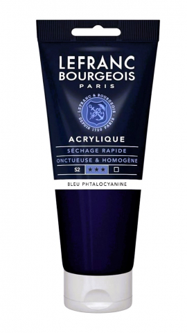 CULORI ACRILICE FINE LEFRANC BOURGEOIS 80 ML - CULORI ACRILICE FINE LEFRANC BOURGEOIS PHTHALOCYANINE BLUE - 80 ML