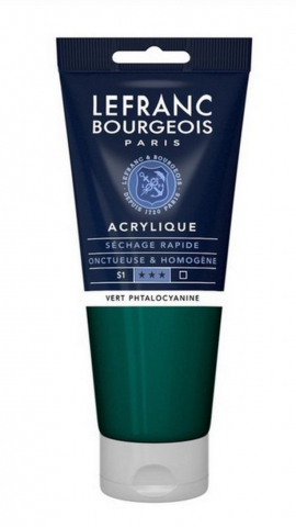 CULORI ACRILICE FINE LEFRANC BOURGEOIS 200 ML - CULORI ACRILICE FINE LEFRANC BOURGEOIS PHTHALOCYANINE GREEN -  200 ML