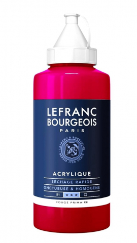 CULORI ACRILICE FINE LEFRANC BOURGEOIS 200 ML - CULORI ACRILICE FINE LEFRANC BOURGEOIS PRIMARY RED