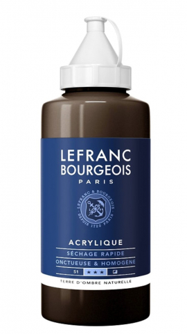 CULORI ACRILICE FINE LEFRANC BOURGEOIS 750 ML - CULORI ACRILICE FINE LEFRANC BOURGEOIS RAW UMBER - 750 ML
