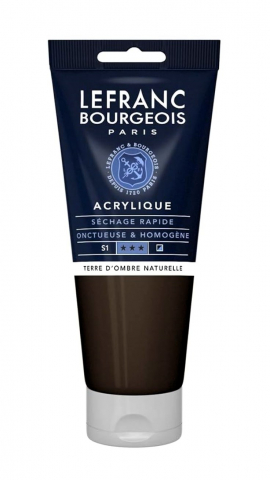 CULORI ACRILICE FINE LEFRANC BOURGEOIS 80 ML - CULORI ACRILICE FINE LEFRANC BOURGEOIS RAW UMBER -  80 ML