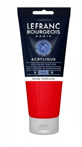 CULORI ACRILICE FINE LEFRANC BOURGEOIS 80 ML - CULORI ACRILICE FINE LEFRANC BOURGEOIS RED VERMILION -  80 ML