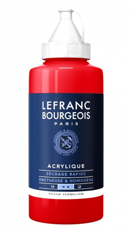 CULORI ACRILICE FINE LEFRANC BOURGEOIS 750 ML - CULORI ACRILICE FINE LEFRANC BOURGEOIS RED VERMILION - 750 ML