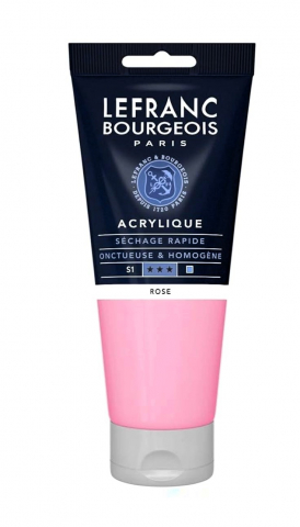 CULORI ACRILICE FINE LEFRANC BOURGEOIS 80 ML - CULORI ACRILICE FINE LEFRANC BOURGEOIS ROSE -  80 ML