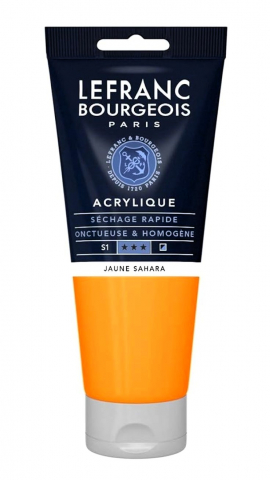 CULORI ACRILICE FINE LEFRANC BOURGEOIS 80 ML - CULORI ACRILICE FINE LEFRANC BOURGEOIS SAHARA YELLOW -  80 ML
