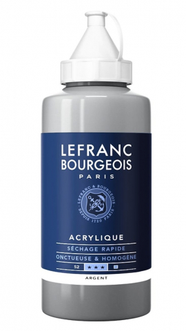 CULORI ACRILICE FINE LEFRANC BOURGEOIS 750 ML - CULORI ACRILICE FINE LEFRANC BOURGEOIS SILVER - 750 ML