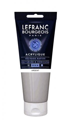 CULORI ACRILICE FINE LEFRANC BOURGEOIS 80 ML - CULORI ACRILICE FINE LEFRANC BOURGEOIS SILVER -  80 ML