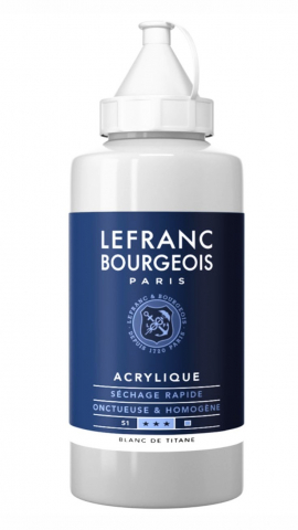 CULORI ACRILICE FINE LEFRANC BOURGEOIS 750 ML - CULORI ACRILICE FINE LEFRANC BOURGEOIS TITANIUM WHITE - 750 ML