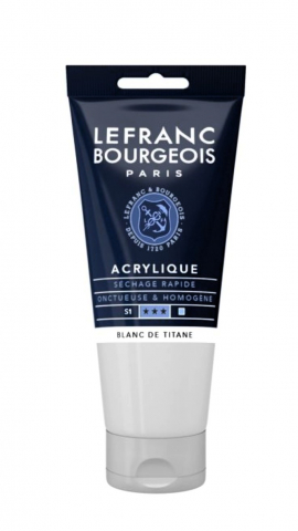 CULORI ACRILICE FINE LEFRANC BOURGEOIS 80 ML - CULORI ACRILICE FINE LEFRANC BOURGEOIS TITANIUM WHITE -  80 ML