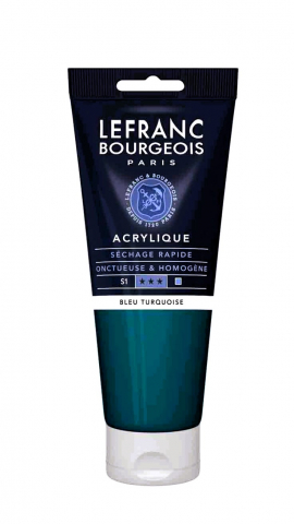 CULORI ACRILICE FINE LEFRANC BOURGEOIS 80 ML - CULORI ACRILICE FINE LEFRANC BOURGEOIS TURQUOISE BLUE -  80 ML